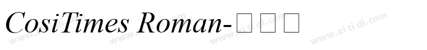 CosiTimes Roman字体转换